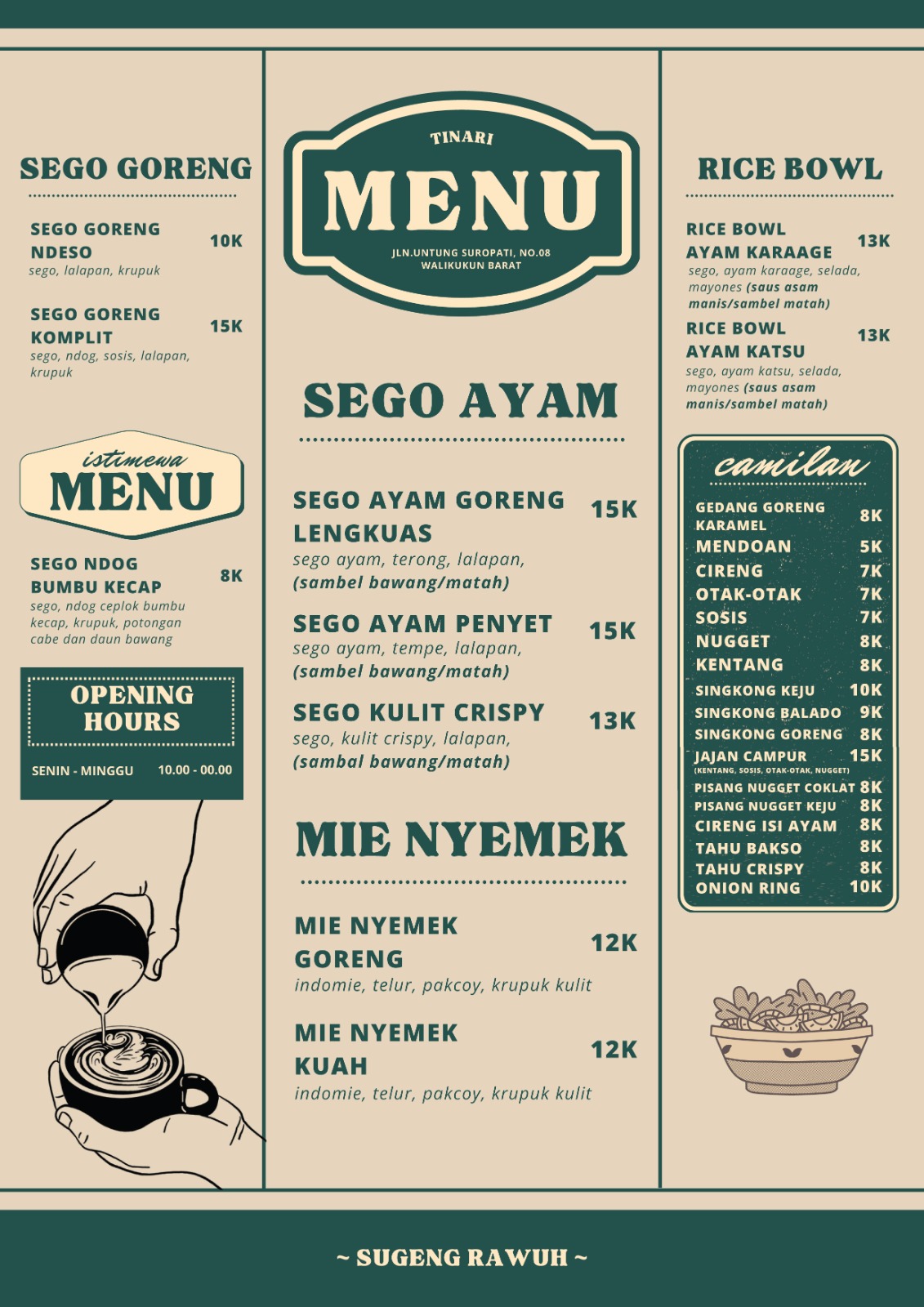 Menu Tinari Kopi